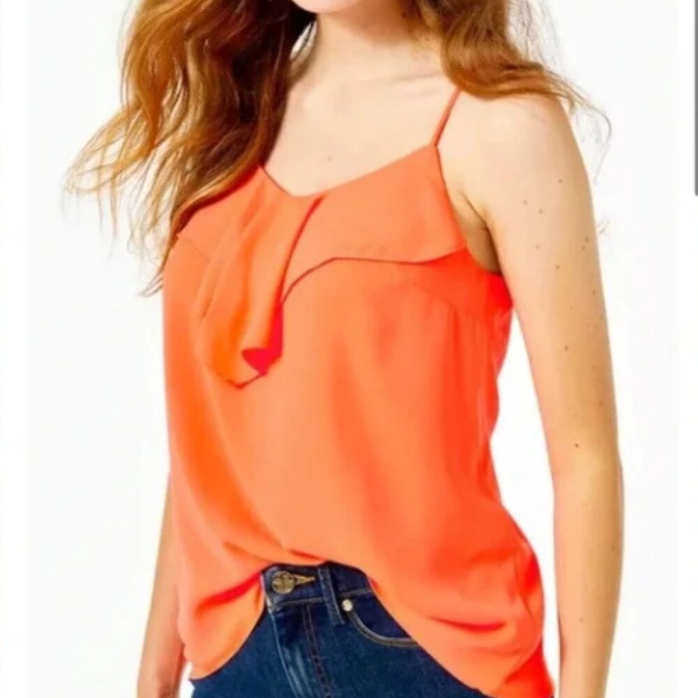 NWT Lilly Pulitzer Lileeze Karmen cami picante coral sz XL
